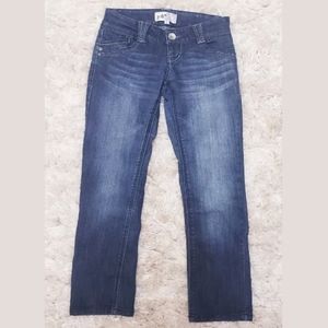 Jolt Dark Wash Stretch Cropped Skinny Jeans